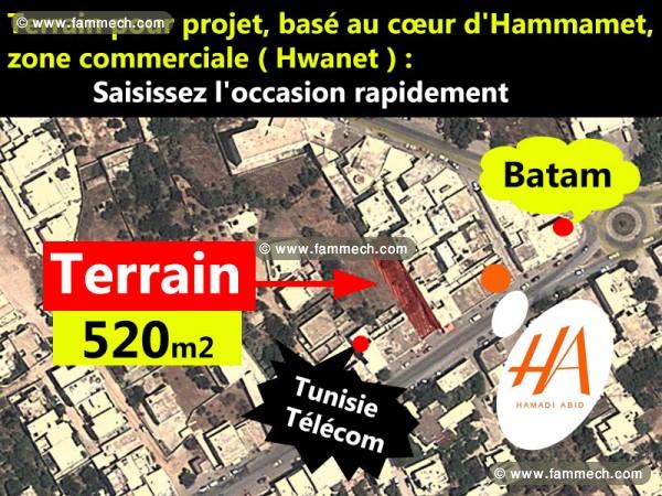 Terrain pour projet, basé au cœur d'Hammamet