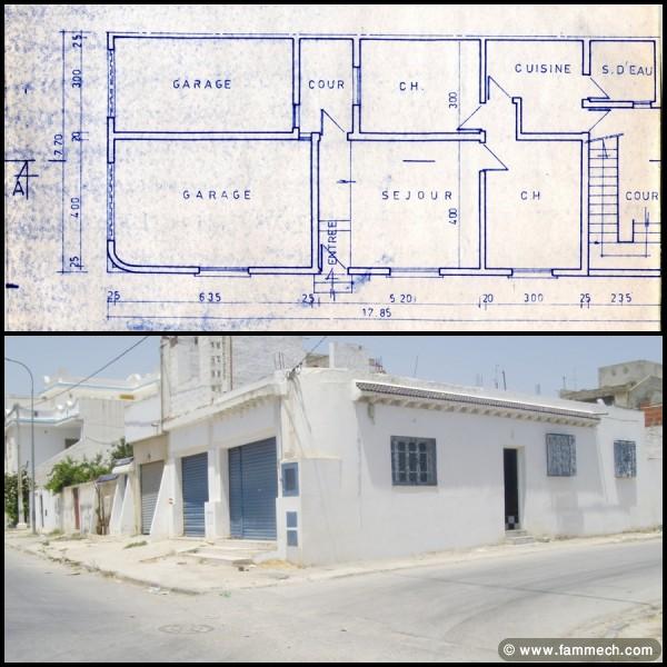 Une maison avec deux garages 