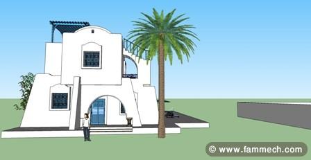 Vend villa à Djerba, toute neuve, pied dans l'eau