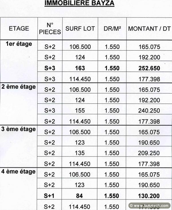 Vente des appartements hauts standing 