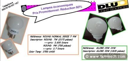 vente en gros et en détails des lampes économiques