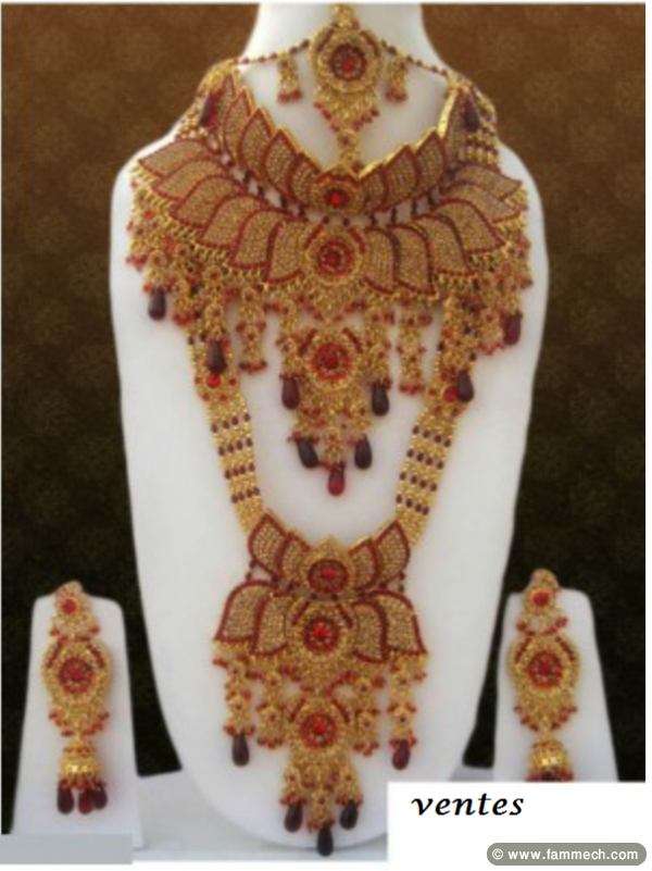 Vente parure indienne pour mariée sur commande