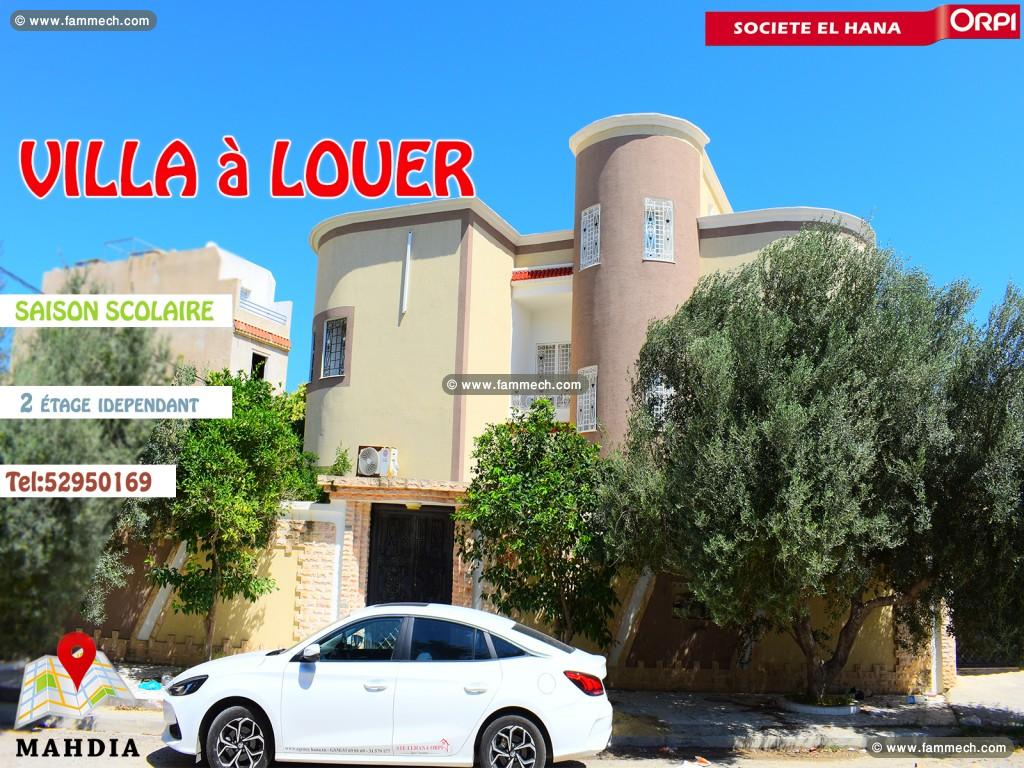 villa àlouer sur deux étage pour lasaison scolaire