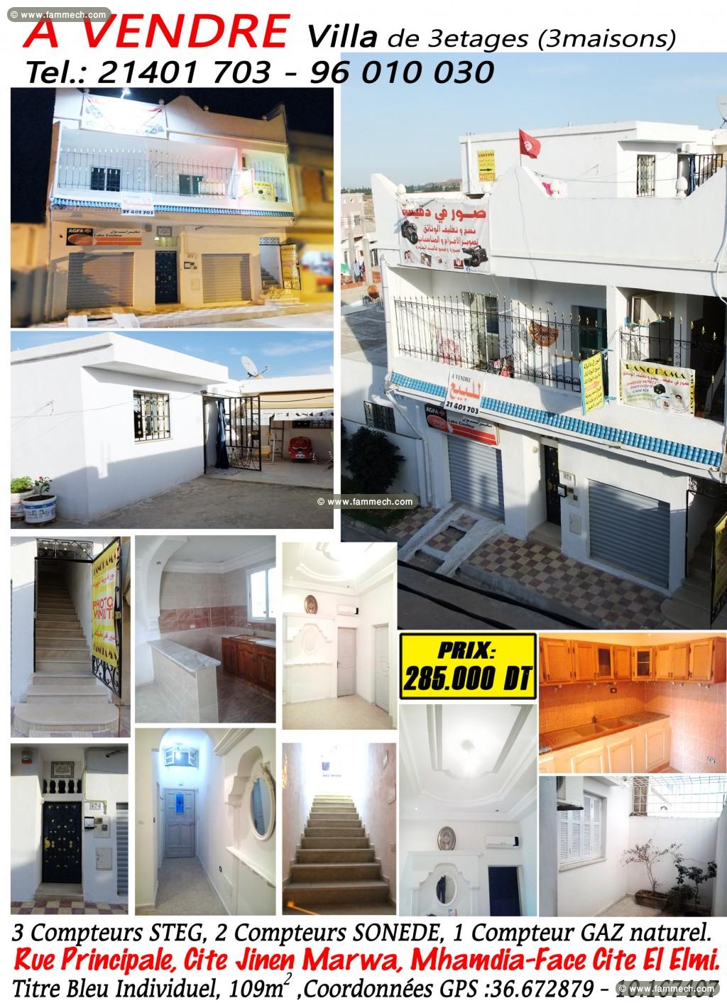 Villa de trois étages jdida