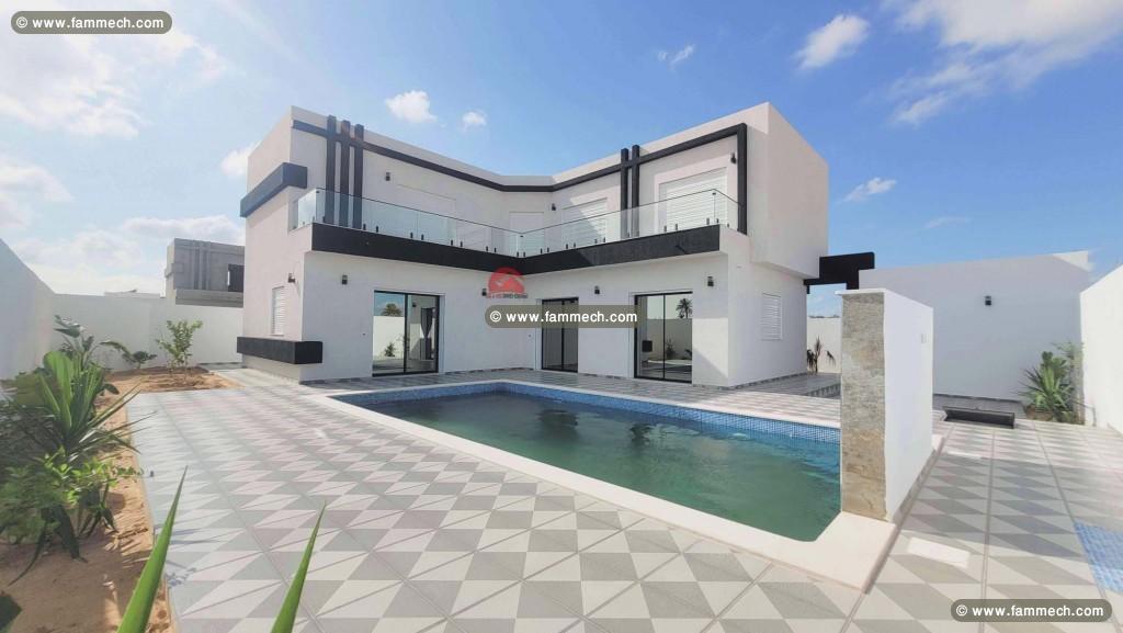 VILLA NEUVE-TITRE BLEU À TEZDAINE DJERBA-RÉF V690 