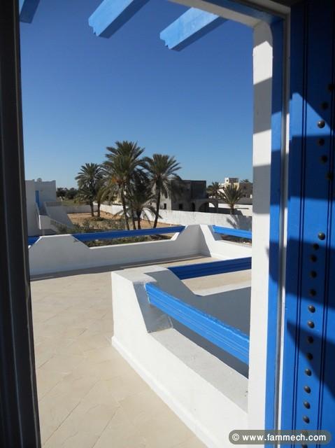 Villa typique en bleu et blanc Djerba El Pharo