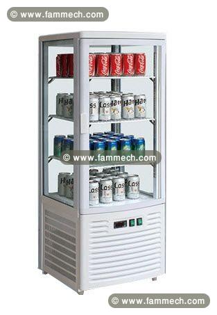 Vitrine 4 faces vitrées 184L ABC235BLACK