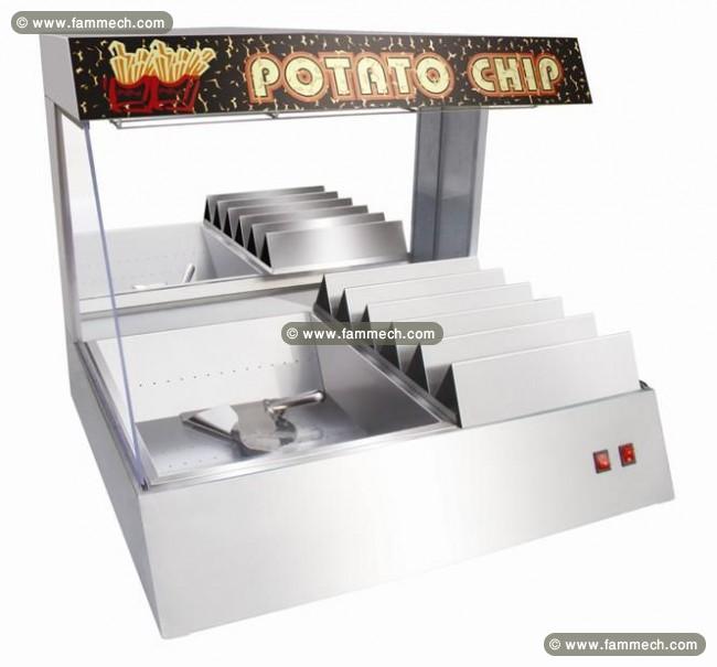 Vitrine chaude pour frites