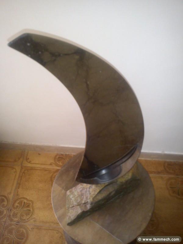 Voilier sculpté sur pierre de kesra 