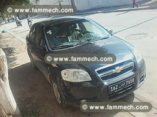 voiture chevrolet aveo, essence, modèle 2012, 5che