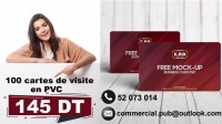 100 cartes de visite en PVC et plastique