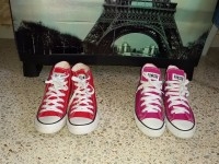 2 converse all star femme rouge et rose