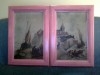 2 peinture a l huiles 30x50 de 1947 signes .nabeul