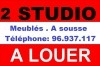 2 studios meublés à khezama garbia sousse