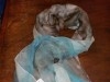 foulard  soie motif fait main