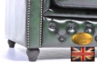 Chesterfield Original Canapé Antique vert 2 places