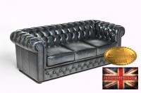 Original canapé Chesterfield Antique bleu