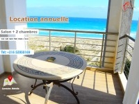 à louer appartement s+2 luxueux vue sur mer à l’an