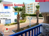 à louer scolaire appartement s+2 résidence diar el