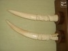 a vendre 2dephance delephant en ivoire sculte