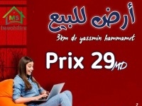 à vendre un terrain 200m² à 29MD à HAMMAMET SUD 
