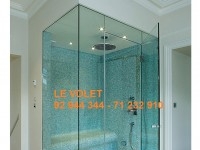 Cabine de douche en verre securit personnalisée