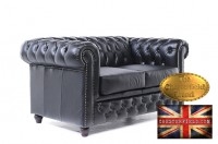 Canapé Original Chesterfield Antique Noir 2 places