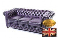 Canapé Original Chesterfield Antique Violet 3place