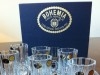 COFFRET 6 VERRES A THE EN CRISTAL DE BOHÈME 