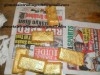 Diamants bruts non taillés et l'UA lingots d'or