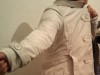 Long manteau boutonnée avec ceinture