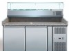 Meuble à pizza 2 portes avec vitrine prof.800 mm