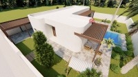 MODÈLE PLAN AVEC 2 CHAMB ET PISCINE PRIV REF P554