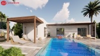 MODÈLE PLAN AVEC 2 CHAMB ET PISCINE PRIV REF P554
