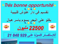 Nous vous proposons à la vente LOT VUE MER