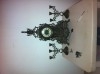pendule avec 2 chandelier ,en état de marche 