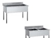 Plonge inox sans égouttoir hauteur 850 mm