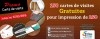 Promotion 250 Cartes de visite + 250 Gratuites: