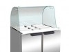 Saladette refrigérée 2 portes avec vitrine