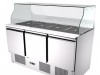 Saladette réfrigérée 3 portes avec vitrine courbe