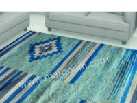 TAPIS KILIM MARGOOM AVEC MOTIF BLEU