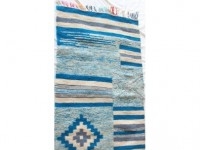 TAPIS KILIM MARGOOM AVEC MOTIF BLEU