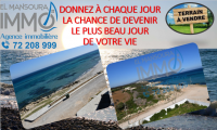 terrain à plage dar allouche vue sur mer