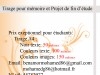 Tirage des mémoires et projet de fin d'etude