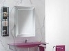 vasque de salle de bain en verre avec miroir